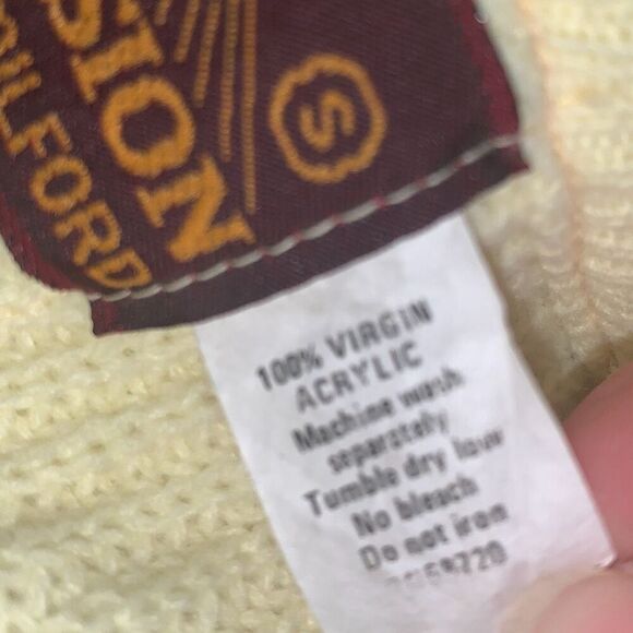 Vintage Pastel Yellow Acrylic Sweater Vest Size Small - Picture 12 of 12